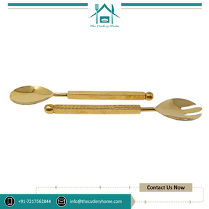 Juego de servicio de ensalada con mango de acero inoxidable sostenible de diseño real de alta calidad en todo el mundo disponible al mejor precio de mercado - Product Image 2