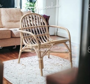 Sillón de ratán Vintage para niños, silla redonda de bambú para niños, silla de bambú para sala de estar, silla de asiento cómoda versátil - Product Image 3