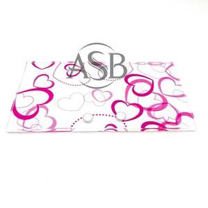 Tuile à cils personnalisable en acrylique avec aimants, motif cœur rose et blanc, spéciale Saint-Valentin, impression personnalisée, logo personnalisé - Product Image 5