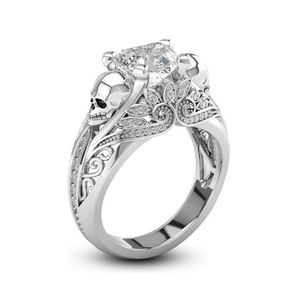 Bague de fiançailles pour femme coeur coupe couteau bord avec pavé Moissanite diamant bijoux de mariage en argent Sterling pour les fêtes cadeaux - Product Image 3