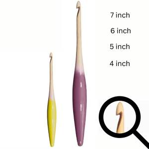 Découvrez le plaisir du crochet avec un crochet en bois lisse qui glisse le fil sans effort pour de belles créations faites à la main. - Product Image 5