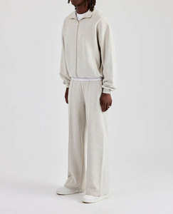 Custom Logo Unisex Oversized Tracksuit Set 100% Cotton Fleece High Quality Blank <b>Zip</b> <b>Up</b> Baggy Hoodie And Sweatpants Set - Product Image 6