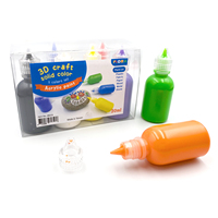 Ensemble de 8 peintures acryliques 3D pour tissu, 8x30ml, lavables à l'eau, permanentes, pour toile, papier, verre, bois et plastique