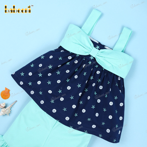Conjunto de Corbata de Moño Lisa de Lujo al por Mayor OEM ODM para Niñas, Ropa Infantil Personalizada, Certificación OEKO-TEX, Secado Rápido, 100% Algodón, Talla 6 - Product Image 2