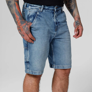 Pantalones Cortos Holgados de Mezclilla para Hombre, de Alta Calidad, Estilo Vintage, Lavados, Transpirables, Impermeables, Desgastados, Cómodos - Product Image 2