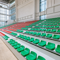 Siège de tribune pour stade sportif intérieur/extérieur, rangée de sièges pour public, chaise pour usage scolaire, plastique HDPE, garantie 5 ans