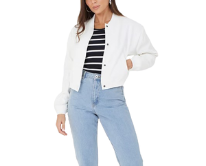 Haute qualité femmes recadrée Baseball Bomber Varsity veste nouveau Style de mode décontracté broderie femmes veste - Product Image 3