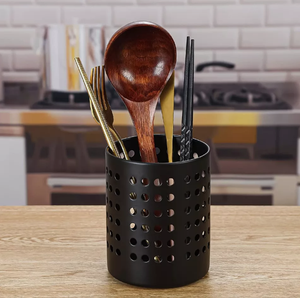 Low Price <b>Utensil</b> <b>Holder</b> Stainless Steel Home and Restaurant With Stand Ventilating Chopsticks Rack for <b>Kitchen</b> Dining Table - Product Image 5