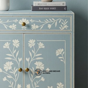 Mueble de Salón con Incrustaciones de Hueso de Alta Calidad, Ecológico y Hermoso, con Detalles Florales, para Interiores Modernos y Contemporáneos, Disponible - Product Image 2