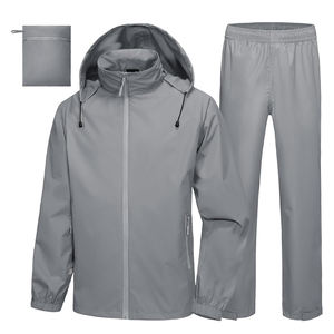 Ensemble de sweats à capuche imperméables coupe-vent, couleur personnalisée, bande réfléchissante de sécurité, toile en nylon, fermeture éclair sur le devant, hiver - Product Image 1