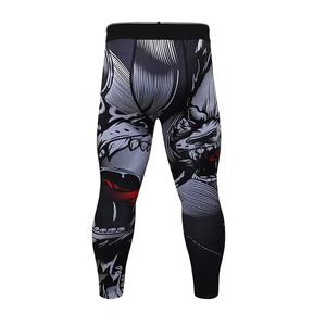 Pantalones deportivos de compresión de secado rápido de alta elasticidad para hombre 90% poliéster 10% Spandex Color y logotipo personalizados - Product Image 2