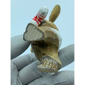 YEEYAYA Statuetta Natalizia Artigianale di Alce, Cervo, Renna in Legno, Scultura Intagliata, Oggetto da Collezione, Decorazione Natalizia - Product Image 5