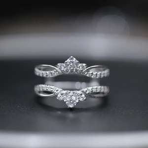 0,30 TCW redondo brillante corte único Moissanite 925 anillo de plata esterlina regalo de aniversario joyería para Mujeres enamoradas - Product Image 1