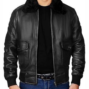 New 2025 Low MOQ Unique quality Custom <b>Sheepskin</b> Bomber <b>Jacket</b> High Quality Leather <b>Jacket</b> - Product Image 3