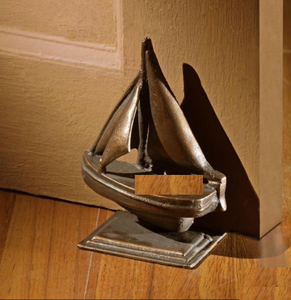 Topes de Puerta de Hierro duraderos con acabado plateado de alta calidad, imanes de suelo de diseño de Metal moderno para baño, cocina, entrada de Hotel - Product Image 5