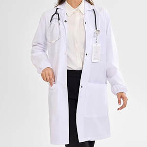 เสื้อโค้ทห้องแล็บสครับแห้งเร็วสวมใส่สบายเครื่องแบบโรงพยาบาลดีไซน์ล่าสุด - Product Image 5