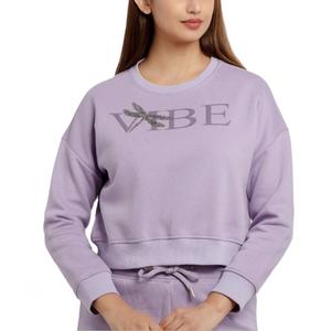 Sudadera de Invierno de Alta Calidad para Mujer, 100% Algodón, Diseño Casual Personalizado, Cuello Redondo Forrado, Logotipo Frontal, Tejido de Felpa - Product Image 4