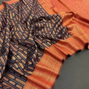 เสื้อนุ่มส่าหรี kanchi kanjivaram Silks ในอินเดีย - Product Image 1