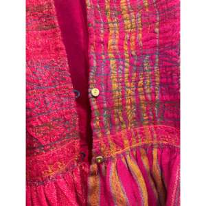 Veste chic en laine/soie teinte respirante rose néon style Prairie avec boutons décoratifs XL pour l'automne/le printemps - Product Image 4