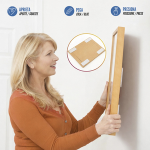 Adhesive Hanging Strips with Velcro 16 x 55 mm. Blister pack of 4 units - Product Image 5