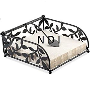 Boîte de rangement en papier de finition antique noire, porte-serviettes, design artisanal pour bar et restaurant, porte-mouchoirs en métal - Product Image 2