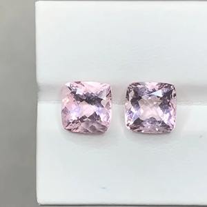 Saphir rose naturel 8x8 mm, taille poire, 5,50 carats, pierres brutes, cadeaux de fiançailles, boucles d'oreilles, pierre précieuse facettée - Product Image 3