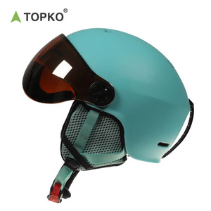 TOPKO-casco de nieve multideporte para hombre y mujer, protector de cabeza de esquí de Snowboard con gafas - Product Image 5
