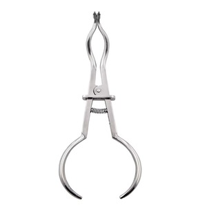 Forceps d'isolement dentaire en caoutchouc, acier inoxydable, manuel, réutilisable, stérilisation à haute température, poignée ergonomique, endodontique - Product Image 1