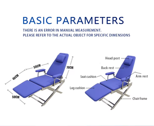 Nouveau fauteuil dentaire pliable portable Superstar avec crachoir intégré en acier inoxydable 550W pour usage clinique - Product Image 3