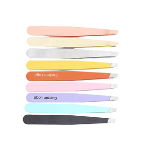 Pince à épiler sourcils en acier inoxydable de haute qualité, à pointe incurvée et inclinée, légère, durable, de précision, pour l'épilation du visage et des cils - Product Image 3