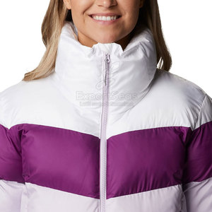 Veste matelassée chaude et douce avec fermeture éclair complète et poches Veste matelassée de style classique avec coutures matelassées - Product Image 5