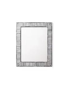 Miroir mural de forme irrégulière en métal robuste avec cadre moderne, revêtement en poudre de couleur personnalisée, décoration d'intérieur - Product Image 1