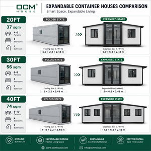 Casa Contenedor Expandible OCM <span class=keywords><strong>de</strong></span> 40 pies, Casa Modular Prefabricada, Plegable, Portátil, <span class=keywords><strong>de</strong></span> 2 Dormitorios y 2 Baños en <span class=keywords><strong>Venta</strong></span> - Product Image 4