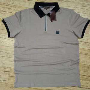 Camiseta polo de manga corta para hombre, camiseta a rayas de manga corta - Product Image 5