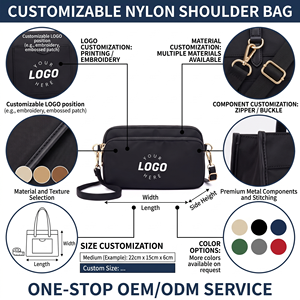Bolso Bandolera de Nailon Impermeable con Logotipo Personalizado, Bolso de Hombro Pequeño y Moderno para Mujer, Proveedor B2B - Product Image 2