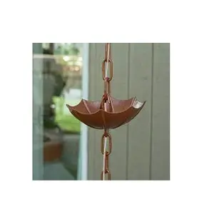 Antique Look Big Monarch Pure Cast Iron Copper Dragonfly Variety Water Rain Chains Downspouts Gutter Metal Rain Chain