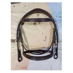 Bride durable en cuir de cheval avec demi-muserolle pour l'entraînement équestre et le confort d'équitation - Product Image 2