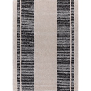 Tra-15221 <b>Boho</b> Style Hand Tufted Wool <b>Rug</b> Ivory Pathways Striped Abstract Plush Pile Height for Entryway Living Room Hallway - Product Image 1