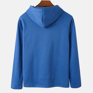 Sweat à capuche pull-over à logo personnalisé 400G coton éponge française brodé grande taille sweats à capuche pour hommes vêtements unisexes - Product Image 3