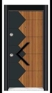 Puerta interior moderna de acero inoxidable antirrobo económica para hoteles, apartamentos y proyectos residenciales de villas - Product Image 1