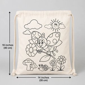 Sac de sport en corde colorable écologique Honey Mommy 35x40 cm personnalisable pour usage quotidien et publicité - Product Image 3