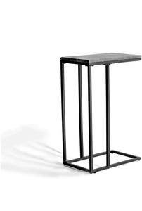 Hot Selling C Shaped <b>Side</b> <b>Table</b> Modern Design with <b>Wooden</b> Top and Matt Black Metal Frame for Living Room & Bedroom - Product Image 3