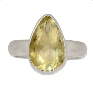 925スターリングシルバーファッションジュエリーカラフルなロビアンガラス女性のための結婚式の婚約指輪ゴールドメッキ5Aラディアントジュエリー