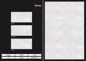 Carreaux muraux en céramique 300x600mm au design contemporain pour salle de bain et cuisine, finition brillante ou mate, texture effet sucre, design mural intérieur. - Product Image 2