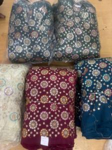 High Shine Breathable Floral Embroidered Nonwoven Polyester Fabric Wedding Dresses Home Decor <b>Curtains</b> Medium Weight Multi-Use - Product Image 3