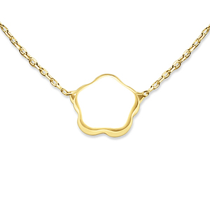 Colgante de oro fino con fregona Elegante diseño de flores - Product Image 1