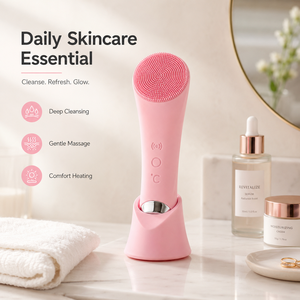 Cepillo de Limpieza <span class=keywords><strong>Facial</strong></span> Eléctrico 2 en 1 con Cabezal de Masaje Metálico, Vibración Sónica, Limpiador <span class=keywords><strong>Facial</strong></span> de Poros Profundos para el Cuidado de la Piel - Product Image 2
