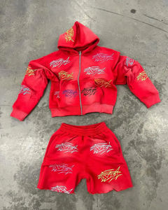 Veste coupe-vent réfléchissante pour hommes de haute qualité Ensemble short et jogging deux pièces brodées Réflecteur écologique pour hommes - Product Image 3