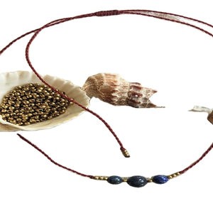 Delicate Necklace Beaded Pendant Necklace Choker Laying Necklaces <b>Chain</b> Anniversary Gifts for Mom Lover - Product Image 1