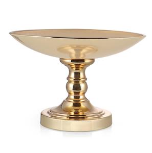 Frutero tallado decorativo pulido hecho a mano de latón (plata 10 pulgadas) Exportador DE BODA dorado grande - Product Image 3